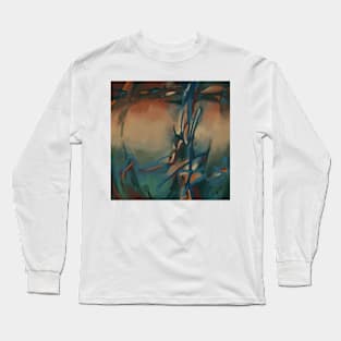 Abstract Painting Sky Flowers Long Sleeve T-Shirt